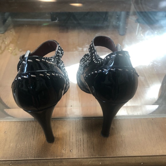Bottega Veneta Heels Black Patent Leather Size 6.5 - Picture 8 of 8
